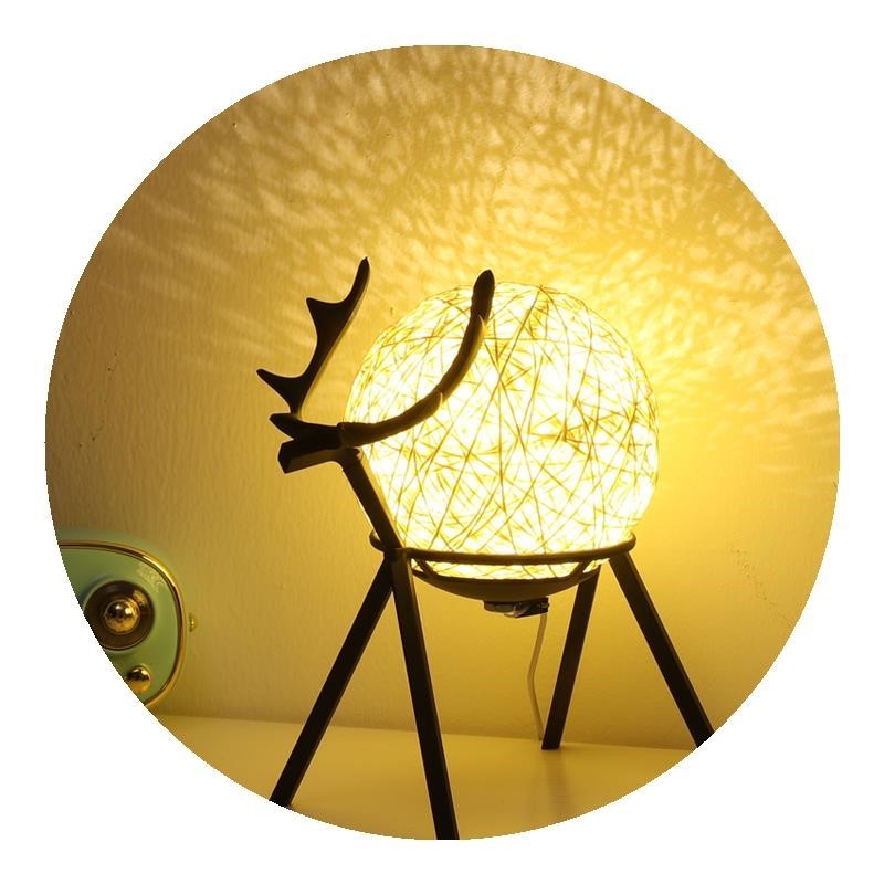Couples Bedside Lamp Bedroom Girl Retro Style Romantic Night Light