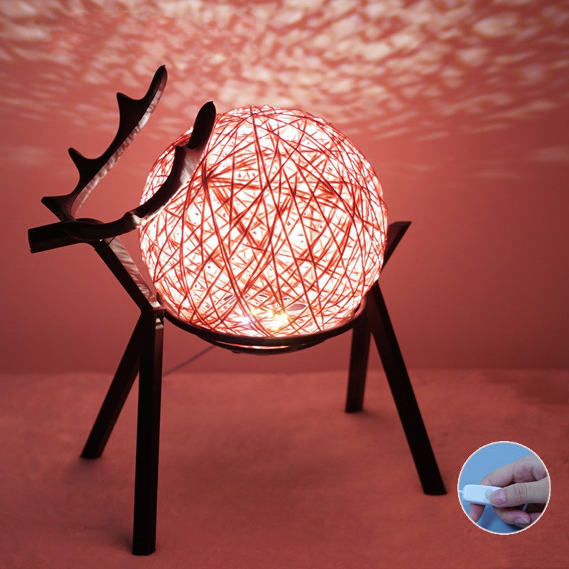 Couples Bedside Lamp Bedroom Girl Retro Style Romantic Night Light